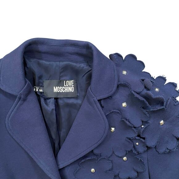 Love Moschino 3D Floral Button Jacket - 8 - Picture 3 of 6